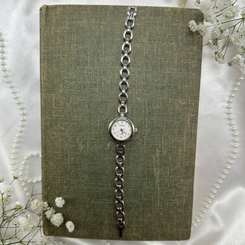 Silver Carriage Watch
